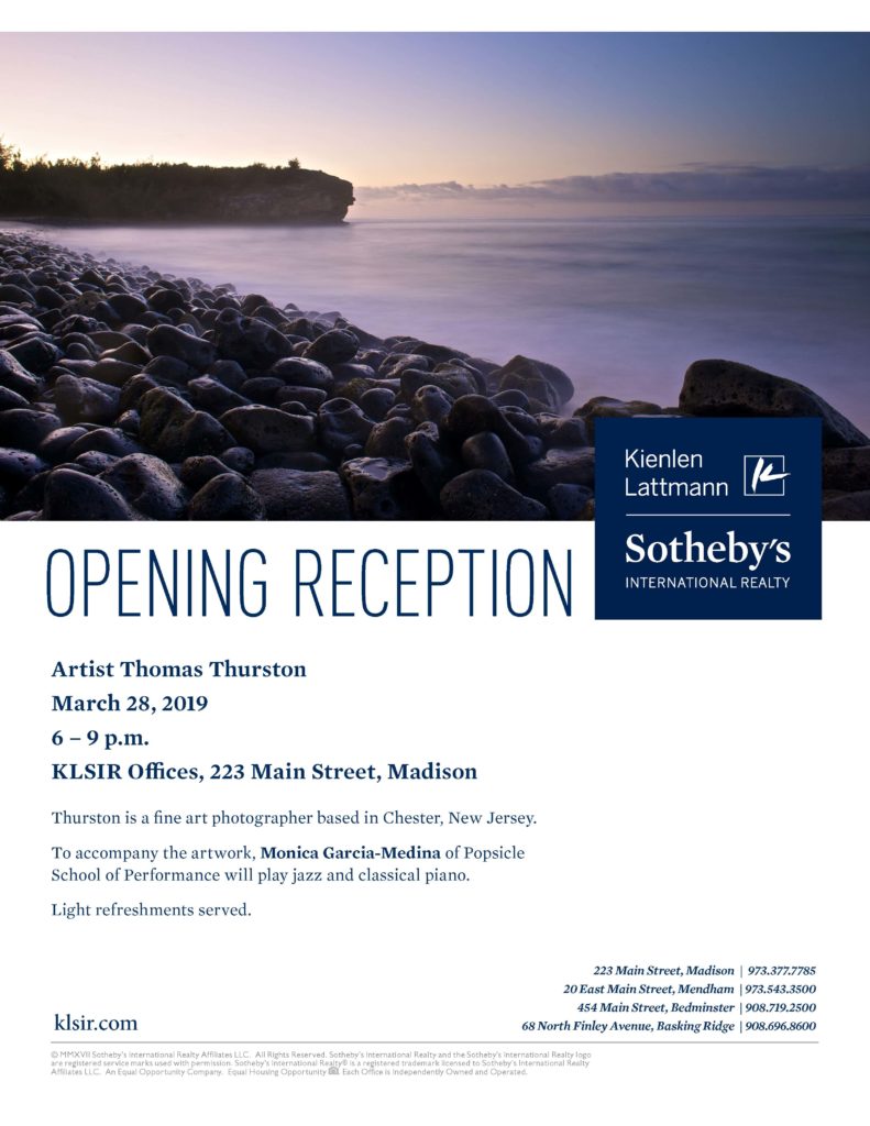 Opening Reception for Thomas M. Thurston at Kienlen Lattman Sotheby's International Realty on March 28th, 2019.